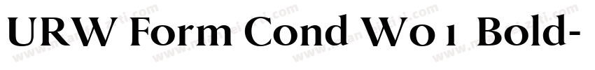 URW Form Cond W01 Bold字体下载字体转换